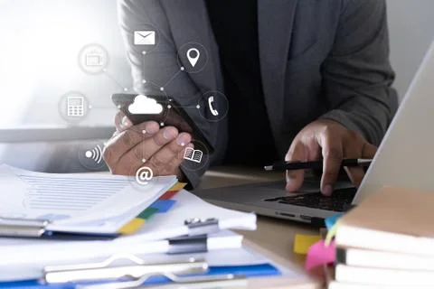 Cloud Computing diagram Network Data Storage Technology Service Foto stock