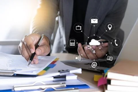 Cloud Computing diagram Network Data Storage Technology Service 写真素材