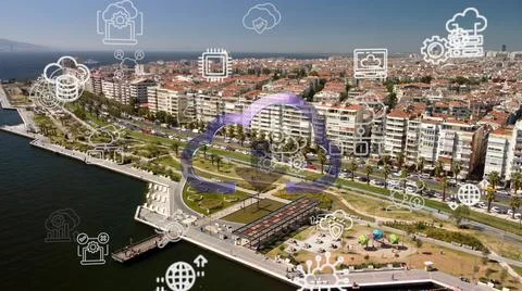 Cloud Computing diagram Network Data Storage Technology Service 스톡 사진