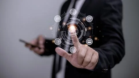 Cloud Computing diagram Network Data Storage Technology Service Fotos Stock