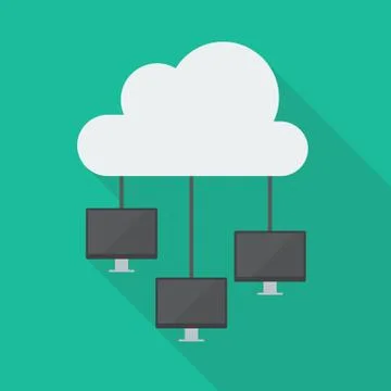 Cloud Computing Diagram Network Illustrazione stock