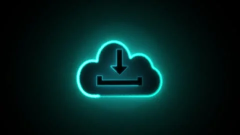 Cloud computing digital animation. Upload and download progress bar with in.. Video stock 313518901