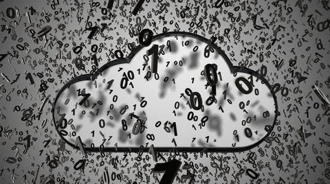 Cloud computing digital information technology using internet of things IOT - Illustrazione stock