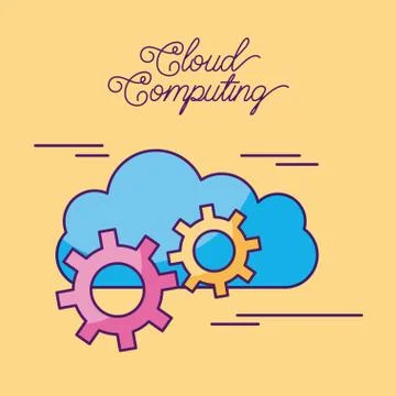 Cloud computing digital network connection technology 스톡 일러스트
