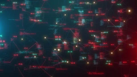 Cloud computing digital network data architecture machine learning algorithm Video stock 286084043