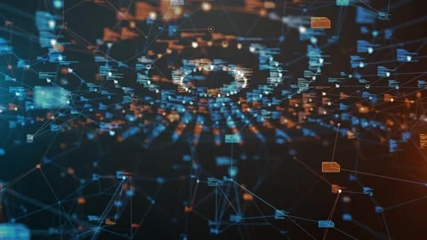 Cloud Computing Digital Network Next-Gen Infrastructure Information Systems  Stock Footage 303463459