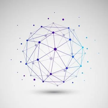 Cloud Computing, Digital Networks Structure, Telecommunications Concept 스톡 일러스트