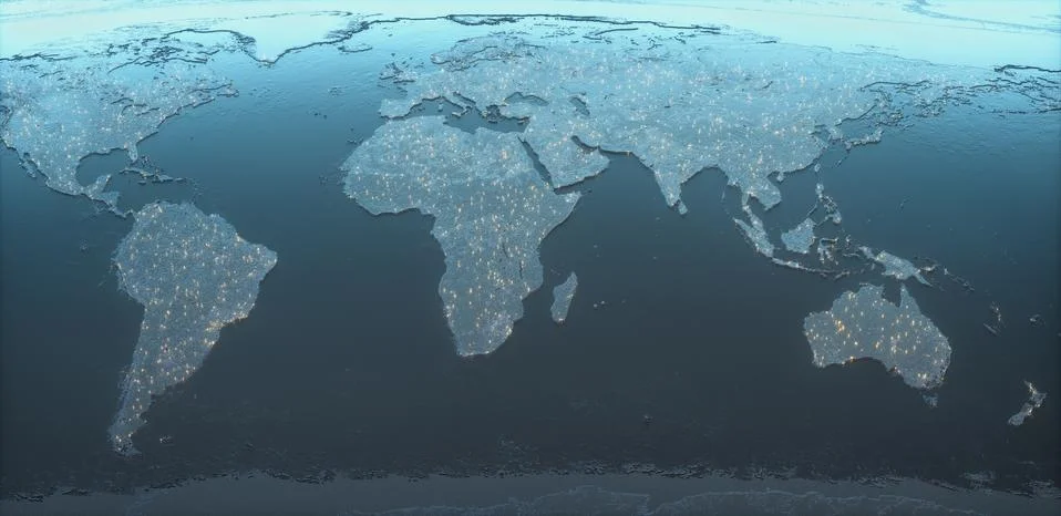 Cloud Computing Digital Technology Connectivity World Wide Stock Illustration