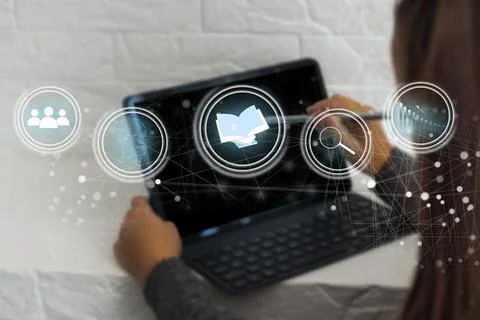 Cloud computing digital Technology internet storage network big data system Foto stock