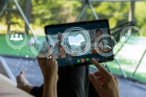 Cloud computing digital Technology internet storage network big data system Stock Photos