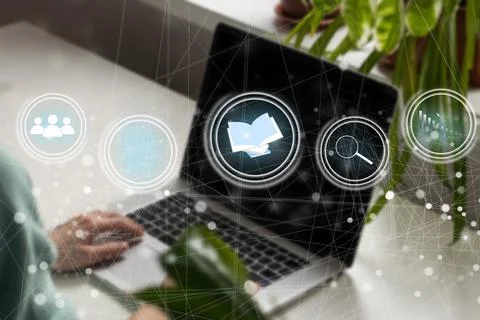 Cloud computing digital Technology internet storage network big data system Stock Photos