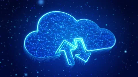 Cloud computing Digital Technology Virtual Screen HUD Hologram Hi Tech concept. Stock Footage 217425639