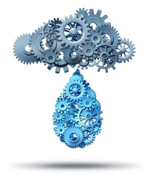 Cloud computing distribution 库存插图