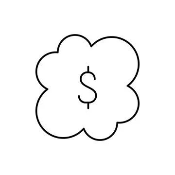 Cloud computing, dollar, SEO icon. Simple line, outline vector elements of イラスト素材