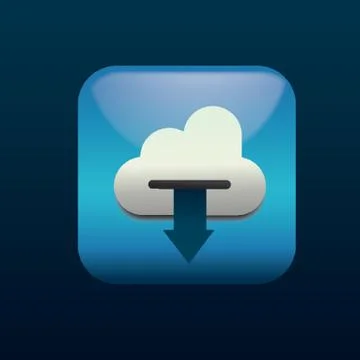 Cloud Computing Download Icon イラスト素材
