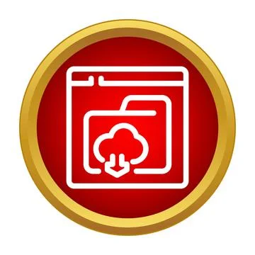 Cloud computing download transferring data from web browser Stock Illustration