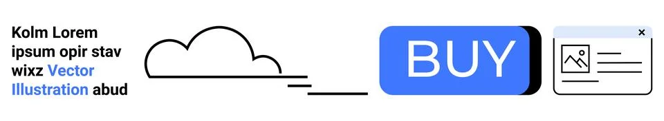 Cloud computing, e-commerce, online transactions, digital downloads, cloud st 库存插图