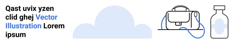 Cloud computing, e-learning, storage solutions, modern technology, education  库存插图