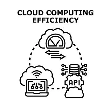 Cloud computing efficiency optimizing data management infrastructure イラスト素材