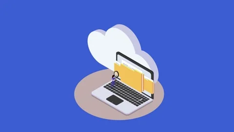 Cloud computing Electronic file organization service Video stock 231092961