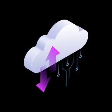 Cloud Computing Element. Data Storage Stock Illustration