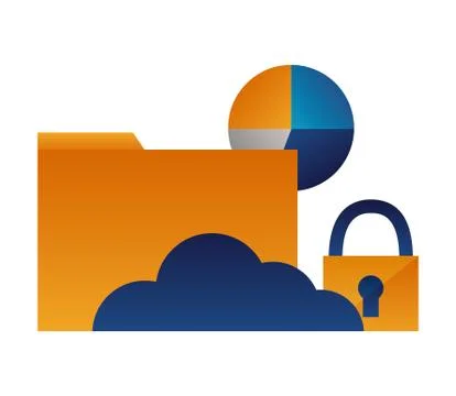 Cloud computing email security 스톡 일러스트
