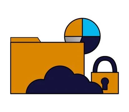 Cloud computing email security Illustrazione stock
