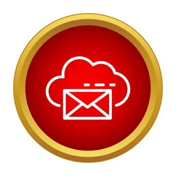 Cloud computing email storage service icon concept Stockillustratie