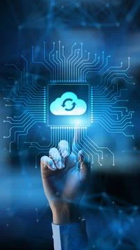 Cloud Computing Enabling Scalable Data Storage and Connectivity Technology Co Stock Photos