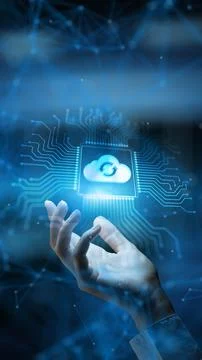 Cloud Computing Enabling Scalable Data Storage and Connectivity Technology Co Stock Photos