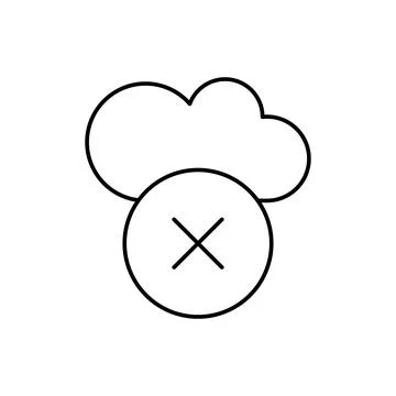 Cloud computing, error, SEO icon. Simple line, outline vector elements of Illustrazione stock