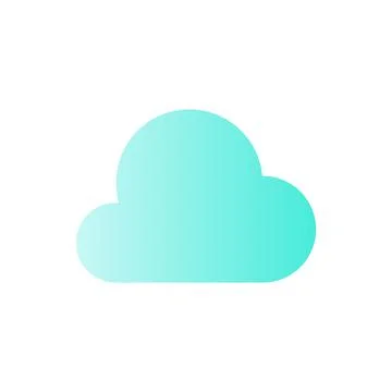 Cloud computing flat gradient color ui icon 스톡 일러스트
