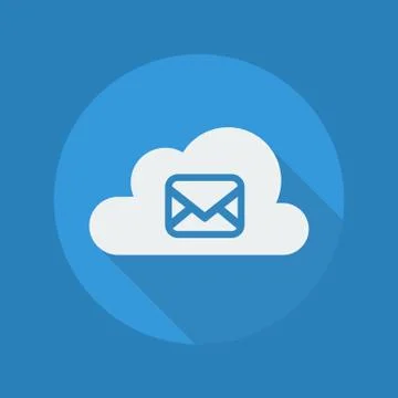 Cloud Computing Flat Icon. Message Stock Illustration