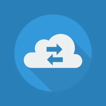 Cloud Computing Flat Icon Transfer イラスト素材