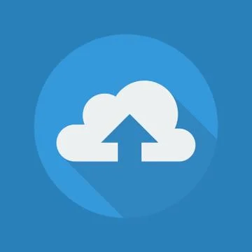 Cloud Computing Flat Icon. Upload イラスト素材