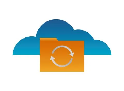 Cloud computing folder Stockillustratie