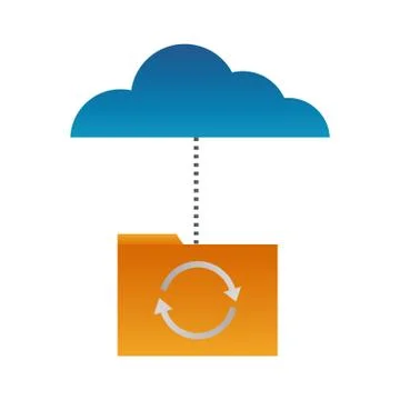 Cloud computing folder 스톡 일러스트