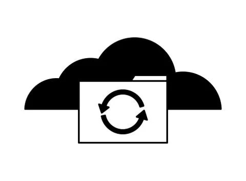 Cloud computing folder 스톡 일러스트