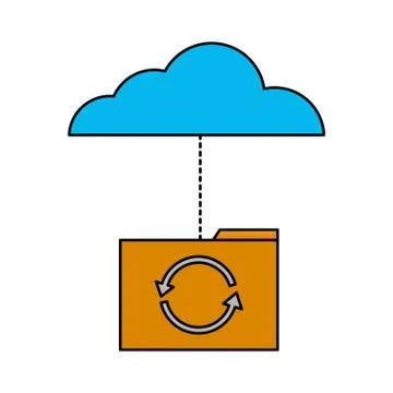 Cloud computing folder イラスト素材