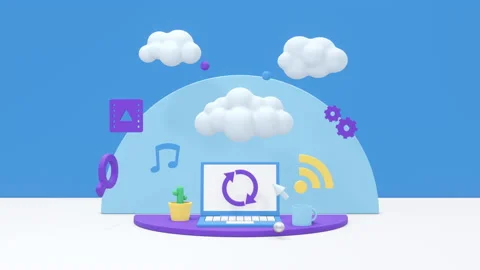 Cloud computing Video stock 154864760