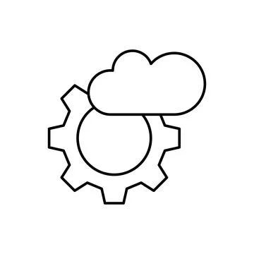 Cloud computing, gear, SEO icon. Simple line, outline vector elements of Stock Illustration