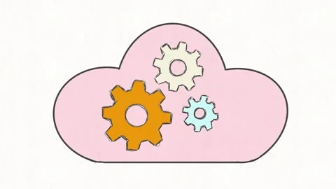 Cloud Computing Gears and Automation Technology Stock Footage 342018369