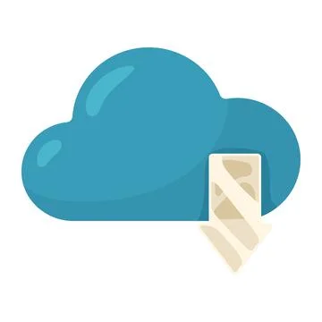 Cloud computing glassmorphism style Illustrazione stock