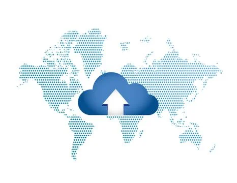 Cloud Computing Globalization Connection concept Stock Illustration