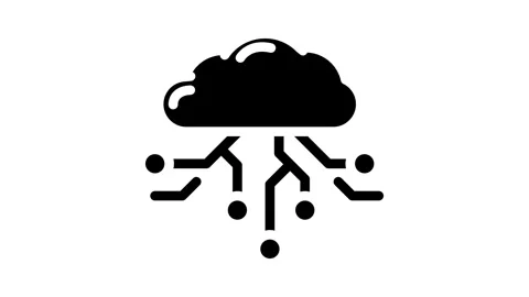Cloud computing glyph icon animation Stock Footage 326735960