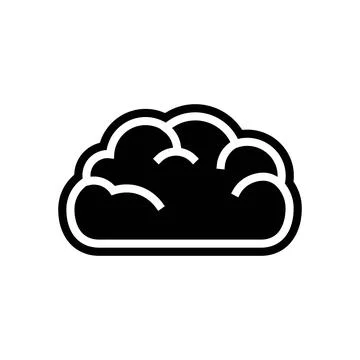Cloud computing glyph icon vector illustration Illustrazione stock