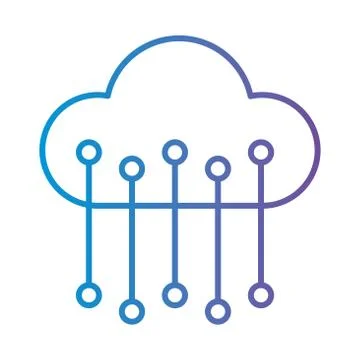 Cloud computing gradient style icon vector design イラスト素材
