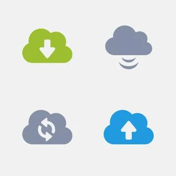 Cloud Computing - Granite Icons Illustrazione stock