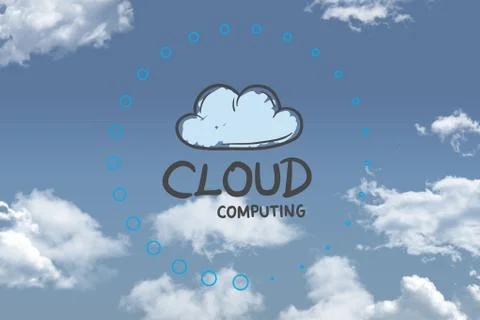 Cloud computing graphic Illustrazione stock