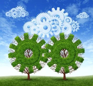 Cloud computing growth Stock Illustration